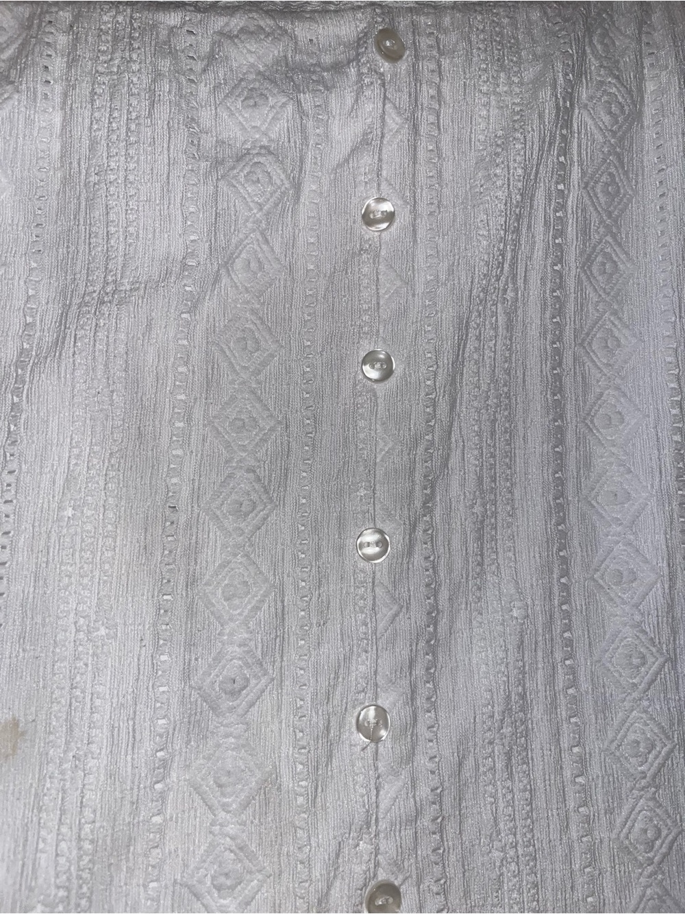White Button-Front High-Low Skirt - Picture 5 of 6